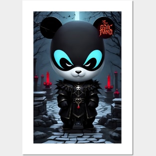 Cute naughty gothic panda Posters and Art